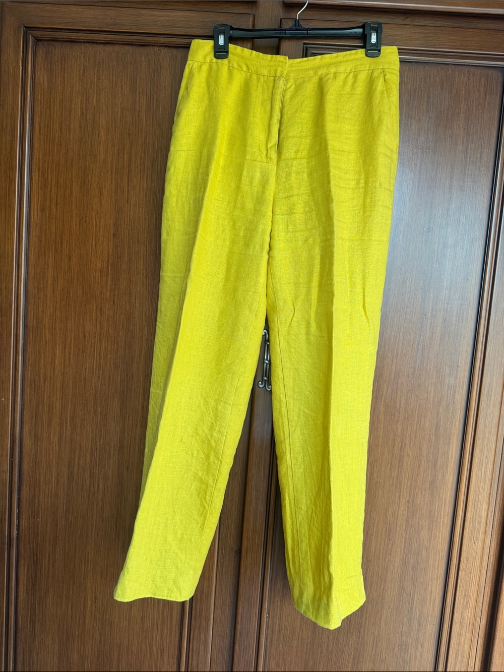 Zara Women's Bright Yellow Linen Chinos